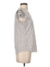 Adrianna Papell Silver Short Sleeve Top Size S - photo 4