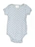 Nordstrom 100% Cotton Print Blue Short Sleeve Onesie 0-3 MO / 3 MO - photo 1