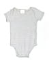 Nordstrom 100% Cotton Stripes Gray Short Sleeve Onesie 0-3 MO / 3 MO - photo 1