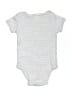 Nordstrom 100% Cotton Stripes Gray Short Sleeve Onesie 0-3 MO / 3 MO - photo 2