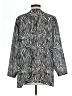 First Issue by Liz Claiborne 100% Polyester Animal Print Silver Long Sleeve Blouse Size 12 - photo 2