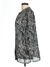 First Issue by Liz Claiborne 100% Polyester Animal Print Silver Long Sleeve Blouse Size 12 - photo 5