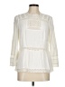 Point Sur 100% Viscose Ivory 3/4 Sleeve Blouse Size 6 - photo 1
