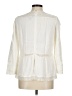 Point Sur 100% Viscose Ivory 3/4 Sleeve Blouse Size 6 - photo 2