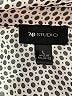 AB Studio 100% Polyester Polka Dots Silver 3/4 Sleeve Blouse Size L - photo 7