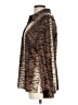 Fred David 100% Polyester Animal Print Brown Long Sleeve Blouse Size 12 - photo 5