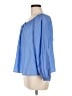 Universal Thread 100% Cotton Blue Long Sleeve Blouse Size M - photo 5