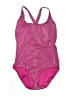 Lands' End Chevron-herringbone Pink One Piece Swimsuit Size 14 - photo 1