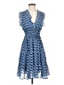 Max Studio 100% Polyester Paisley Floral Blue Casual Dress Size XS - photo 1