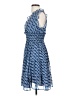 Max Studio 100% Polyester Paisley Floral Blue Casual Dress Size XS - photo 5