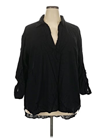 New Look 3/4 Sleeve Button-Down Shirt (view 1)
