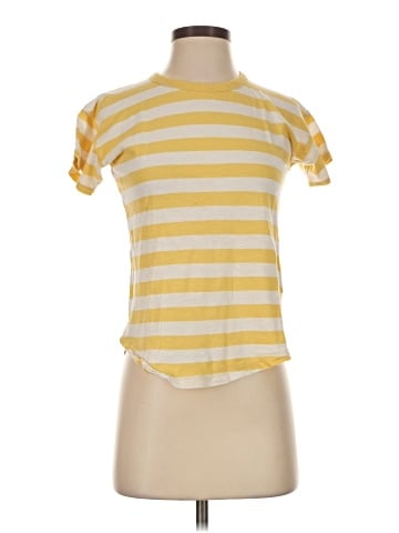 Madewell Whisper Cotton Rib-Crewneck Tee in Bastian Stripe (view 1)
