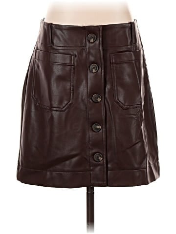 Maeve Faux Leather Skirt (view 1)