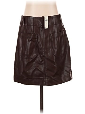 Maeve Faux Leather Skirt (view 2)