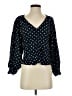 Old Navy 100% Rayon Polka Dots Black Long Sleeve Blouse Size XS - photo 1