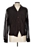 Amanda 100% Polyester Tweed Brown Long Sleeve Blouse Size L - photo 1