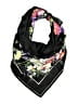 Express 100% Polyester Floral Black Scarf One size - photo 1