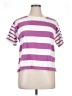 Talbots 100% Cotton Stripes Purple Short Sleeve Top Size XL - photo 1