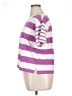 Talbots 100% Cotton Stripes Purple Short Sleeve Top Size XL - photo 5