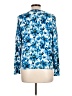 Lands' End 100% Cotton Print Blue Pullover Sweater Size L (petite) - photo 2