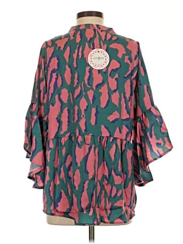 Umgee 3/4 Sleeve Blouse (view 2)