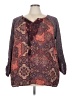 Gloria Vanderbilt 100% Polyester Burgundy 3/4 Sleeve Blouse Size 3X - photo 1