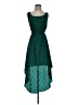 Soprano 100% Polyester Chevron-herringbone Teal Cocktail Dress Size XS - photo 1
