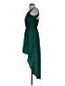 Soprano 100% Polyester Chevron-herringbone Teal Cocktail Dress Size XS - photo 5