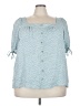 Angels Teal 3/4 Sleeve Blouse Size 3X - photo 1
