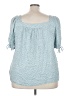 Angels Teal 3/4 Sleeve Blouse Size 3X - photo 2