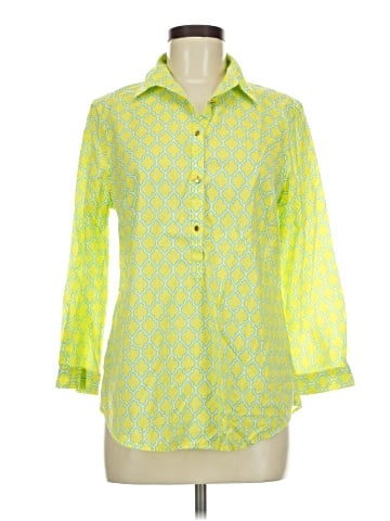 Lands' End 3/4 Sleeve Button-Down Shirt (view 1)
