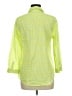 Lands' End 100% Baumwolle Green 3/4 Sleeve Button-Down Shirt Size 8 - photo 2