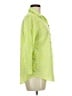 Lands' End 100% Baumwolle Green 3/4 Sleeve Button-Down Shirt Size 8 - photo 4