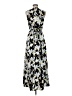 Bar III 100% Polyester Print Black Casual Dress Size M - photo 2