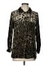 Stitches Animal Print Gold Long Sleeve Blouse Size 10 - photo 1