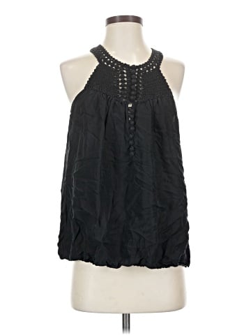 BCBGMAXAZRIA Sleeveless Silk Top (view 1)