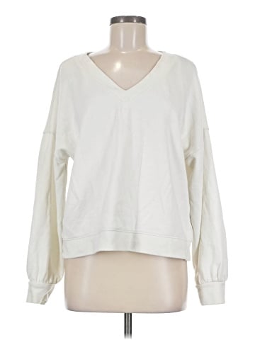 Madewell Hemp-Cotton V-Neck Sweatshirt (view 1)