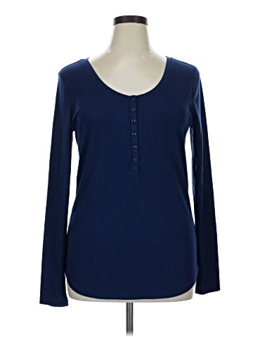 a.n.a. A New Approach Long Sleeve Henley (view 1)