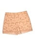 Ann Taylor 100% Cotton Paisley Tan Shorts Size 0 - photo 1