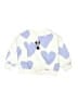 Zara Hearts White Sweatshirt Size 2 - photo 1