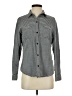 Riders by Lee Stripes Gray Long Sleeve Button-Down Shirt Size S - photo 1