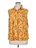 Caffé Marrakesh 100% Rayon Yellow Sleeveless Button-Down Shirt Size XL - photo 1