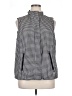 T by Talbots 100% Polyester Houndstooth Black Vest Size 1X - photo 1