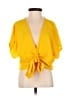 PrettyLittleThing Yellow Short Sleeve Blouse Size 0 - photo 1