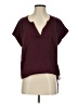 BCBGMAXAZRIA 100% Polyester Burgundy Short Sleeve Top Size XS - photo 1