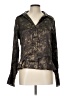 Allison Taylor 100% Polyester Metallic Black Long Sleeve Blouse Size L - photo 1