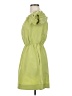 LDT 100% Polyester Solid Green Casual Dress Size 2 - photo 5
