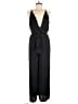 Naked Zebra 100% Polyester Solid Black Jumpsuit Size L - photo 1