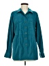 Koret Teal Long Sleeve Button-Down Shirt Size M - photo 1