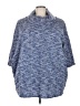 Lane Bryant Tweed Blue Poncho Size 22 - 24 Plus - photo 1
